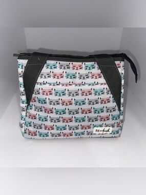 Fit + Fresh Insulated Lunch Bag with 2 Food Storage Containers – Cat Print